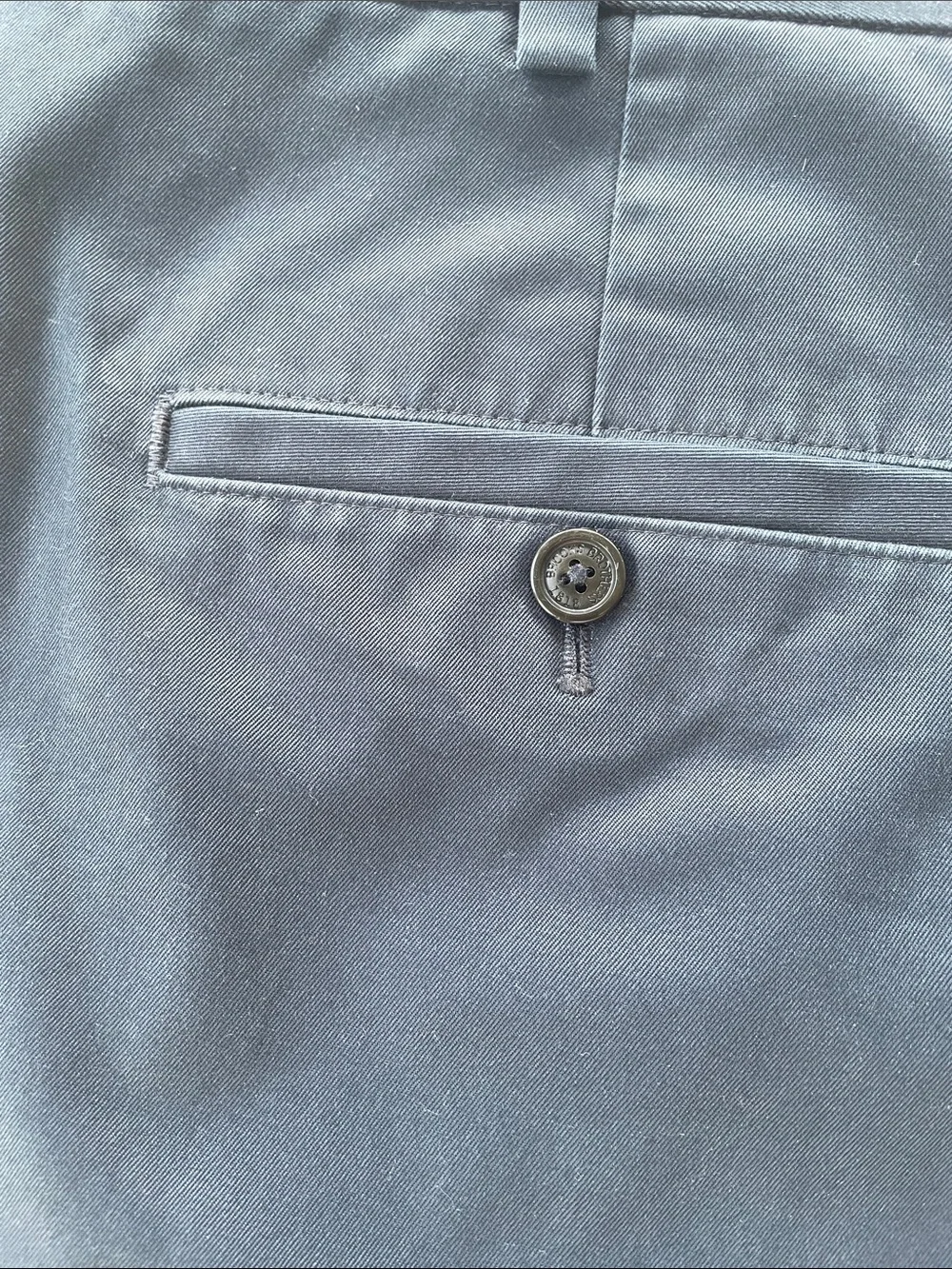 Brooks Brothers Navy Flat-Front Chino Pants 42x32 Classic Casual Preppy Coastal